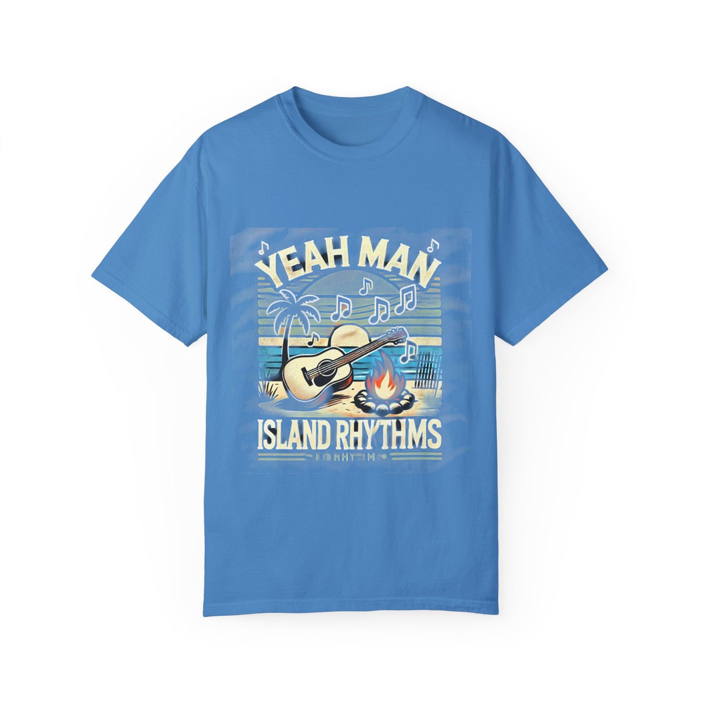 Island Rhythms Unisex Garment-Dyed T-Shirt - Yeah Man Music Vibe