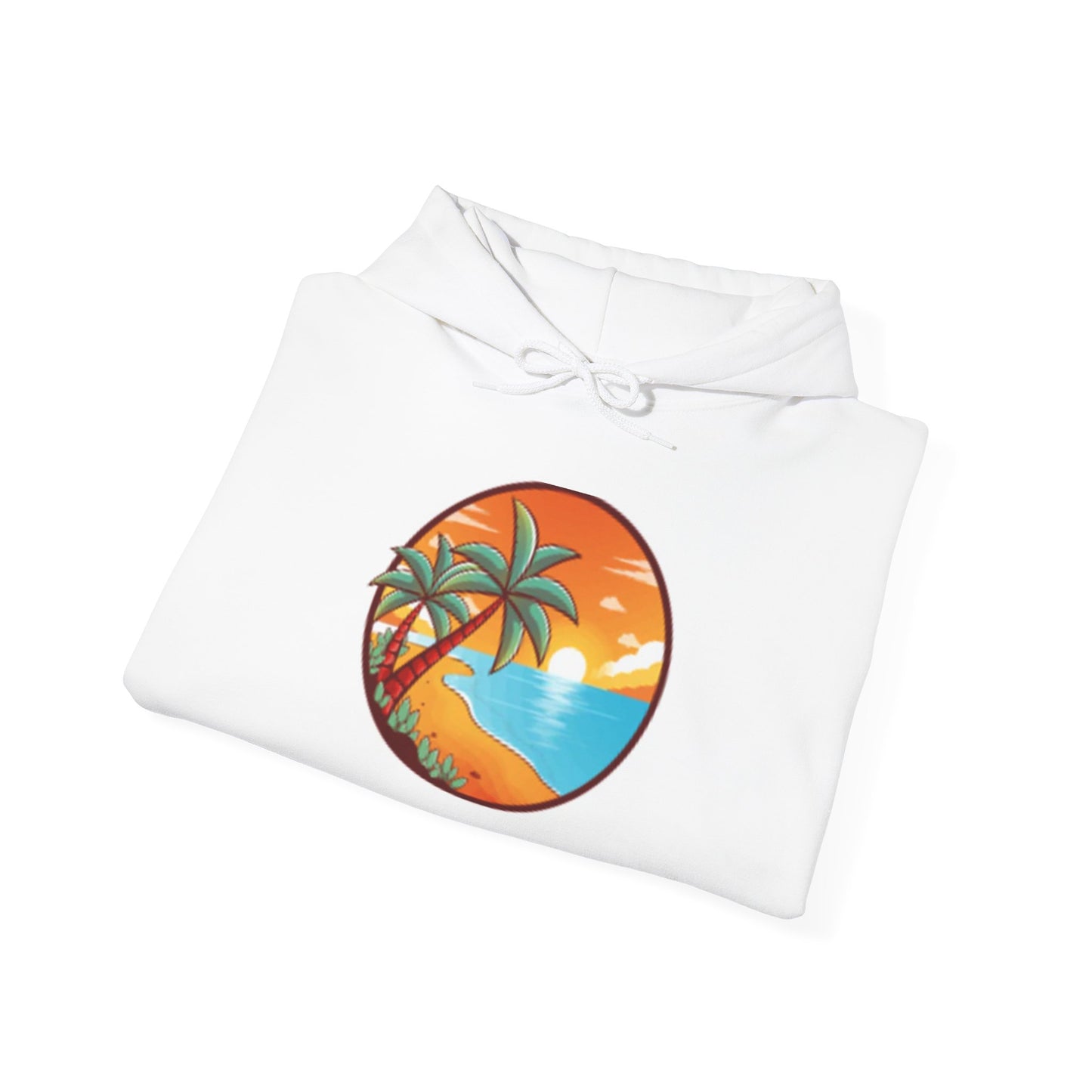 Tropical Sunset Graphic Hoodie - Unisex Heavy Blend Sweatshirt