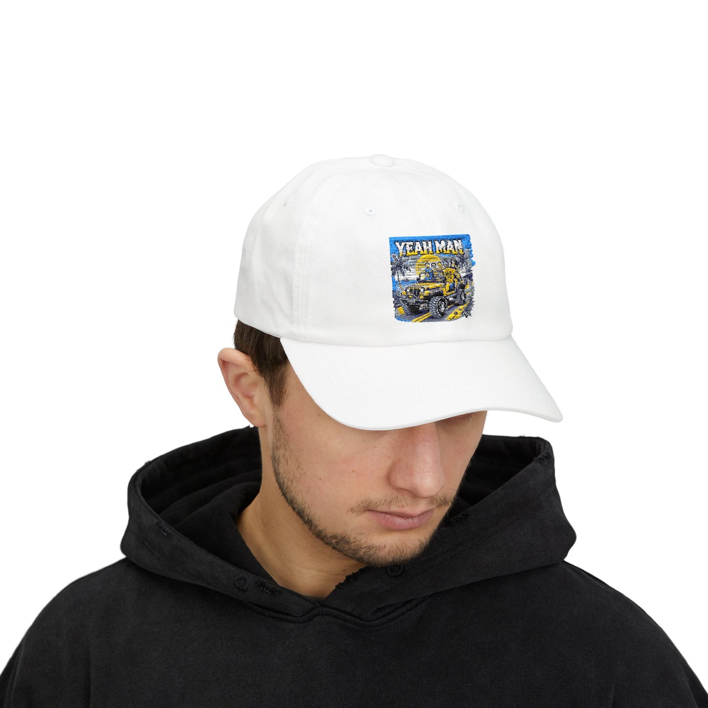 Vintage Jeep Dad Cap - Yeah Man Design for Outdoor Enthusiasts