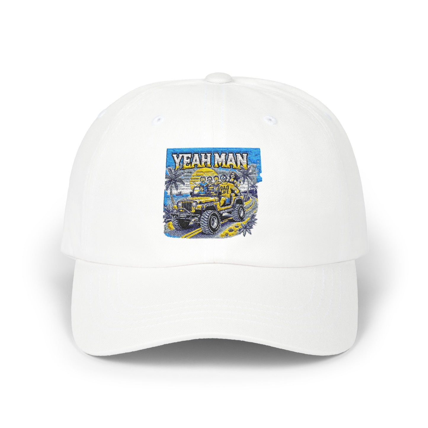 Vintage Jeep Dad Cap - Yeah Man Design for Outdoor Enthusiasts