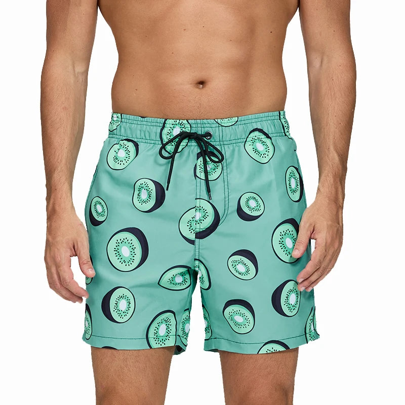 Escatch Brand Summer Mens Shorts Fashion Polyester Quick Dry Board Shorts Male Sport Gym Swimsuit Surf Swim Trunks For Man
