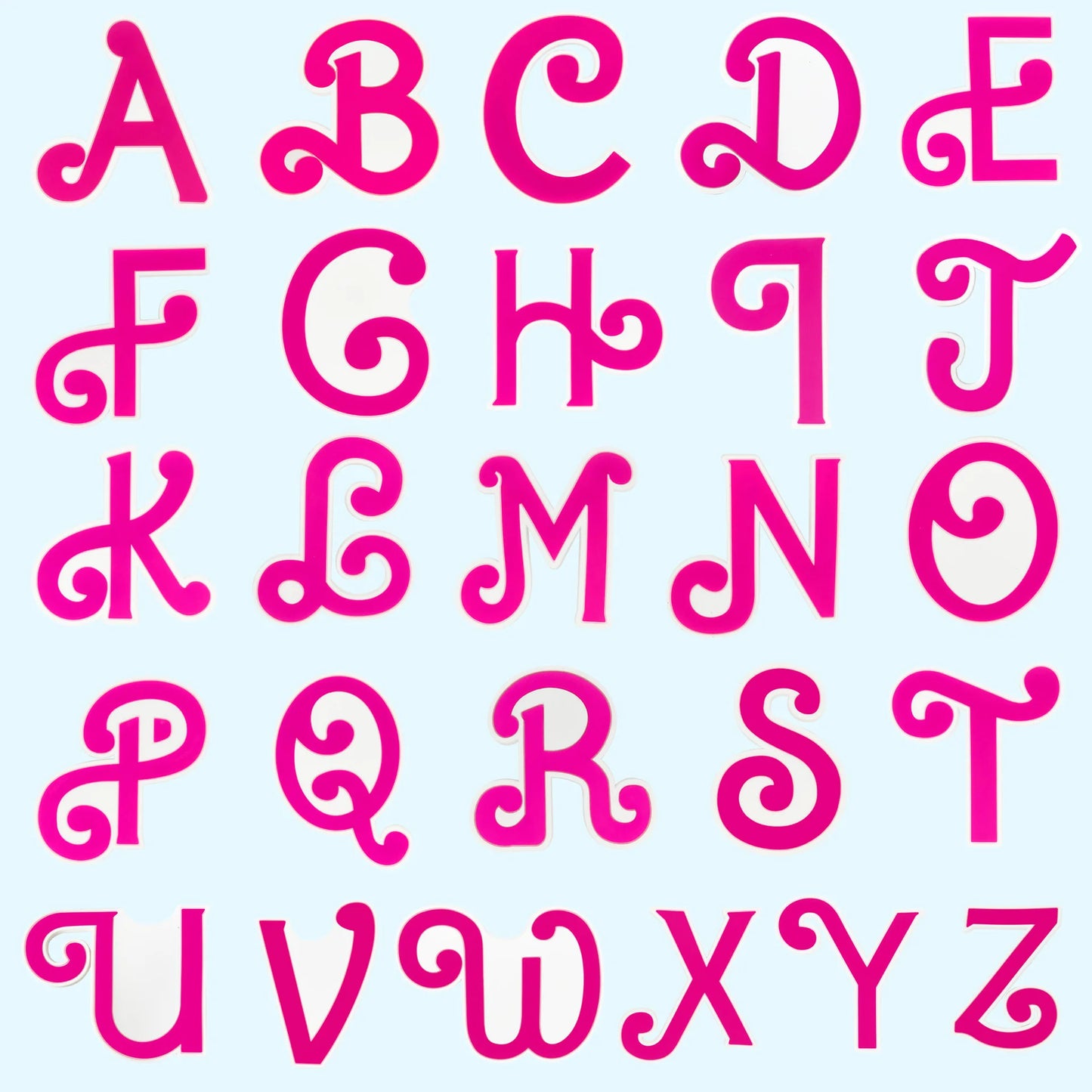 pink big size letters beach bag buckle charms decorations accessories for totes beach bag woman DIY gift travel pendant