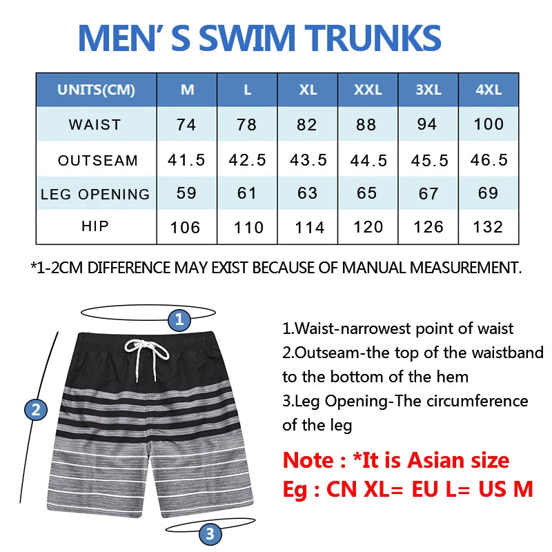 Escatch Brand Summer Mens Shorts Fashion Polyester Quick Dry Board Shorts Male Sport Gym Swimsuit Surf Swim Trunks For Man