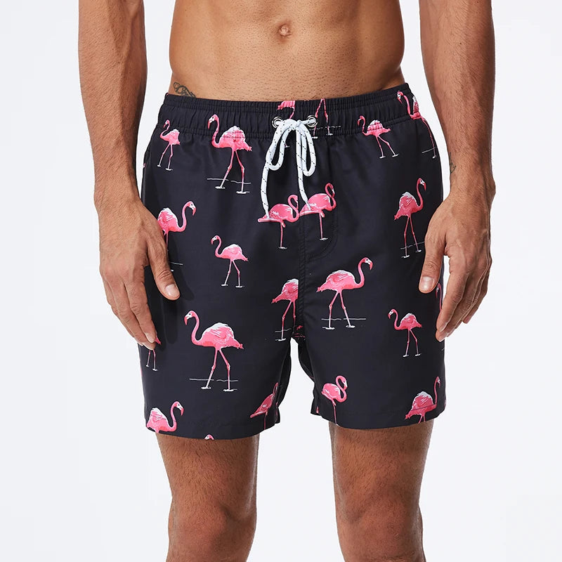 Escatch Brand Summer Mens Shorts Fashion Polyester Quick Dry Board Shorts Male Sport Gym Swimsuit Surf Swim Trunks For Man