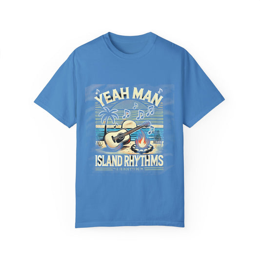 Island Rhythms Unisex Garment-Dyed T-Shirt - Yeah Man Music Vibe