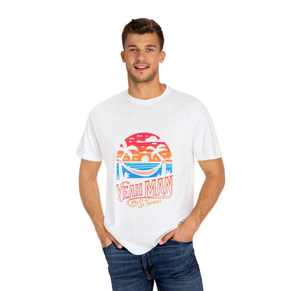 Yeah Man St. Thomas Unisex Garment-Dyed T-Shirt – Tropical Vibe Summer Tee