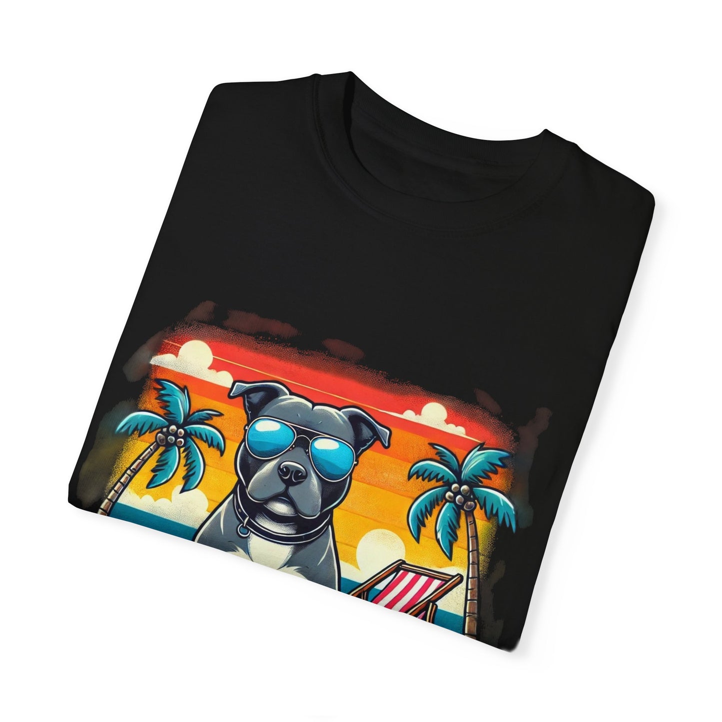Garment-Dyed Chill Vibes T-Shirt - 'Yeah Man' Dog Design