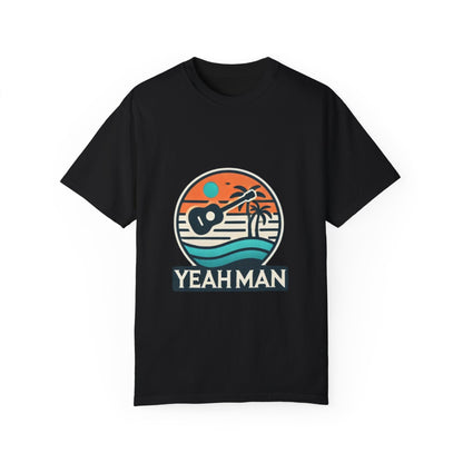 Unisex ‘Yeah Man’ Garment-Dyed T-Shirt - Relaxed Vibe for Beach Lovers