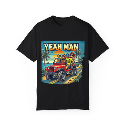 Yeah Man Unisex Garment-Dyed T-Shirt - Retro Beach Adventure Tee