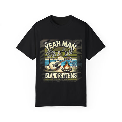 Island Rhythms Unisex Garment-Dyed T-Shirt - Yeah Man Music Vibe