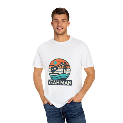 Unisex ‘Yeah Man’ Garment-Dyed T-Shirt - Relaxed Vibe for Beach Lovers