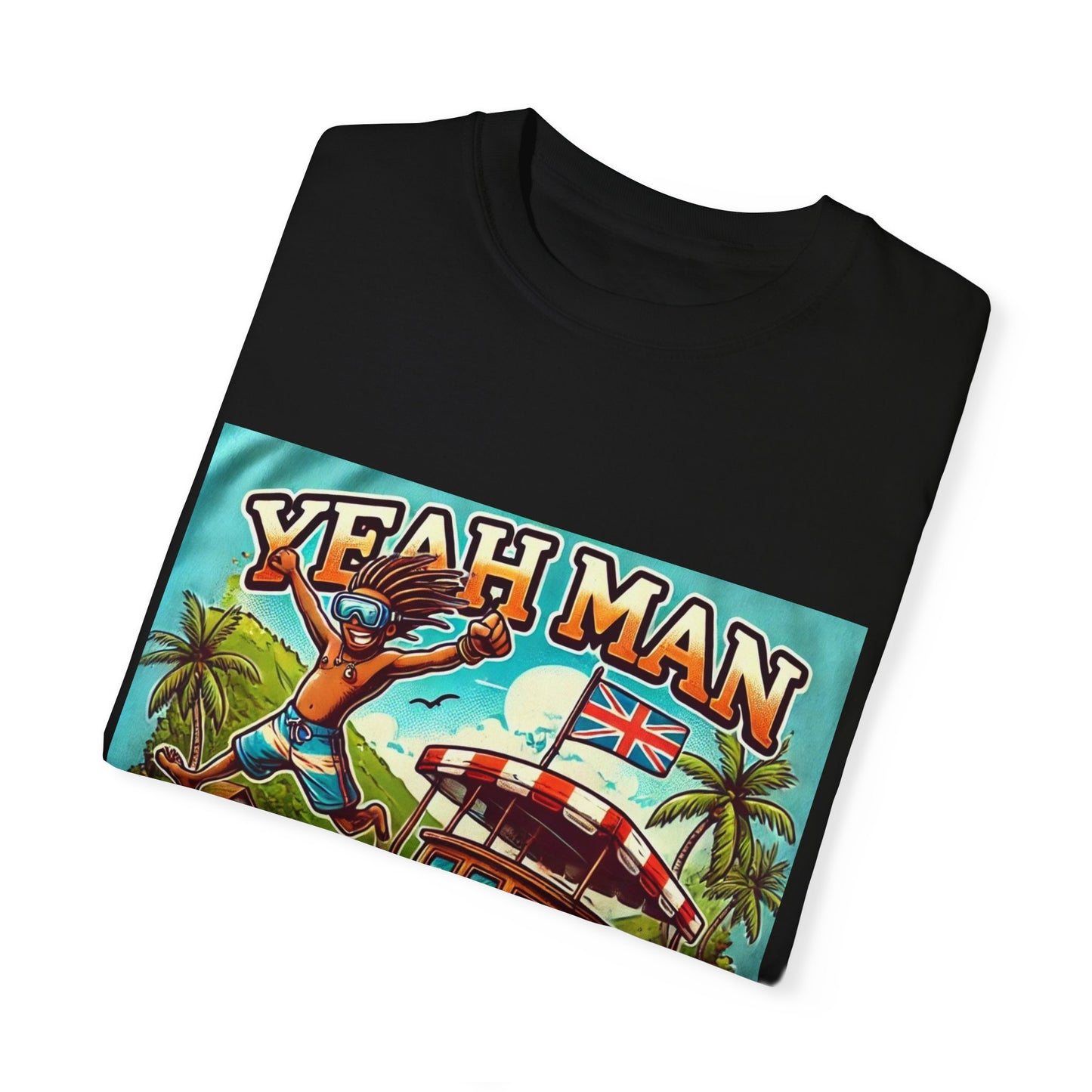 Tropical Vibes Unisex Garment-Dyed T-Shirt - 'Yeah Man' British Virgin Islands