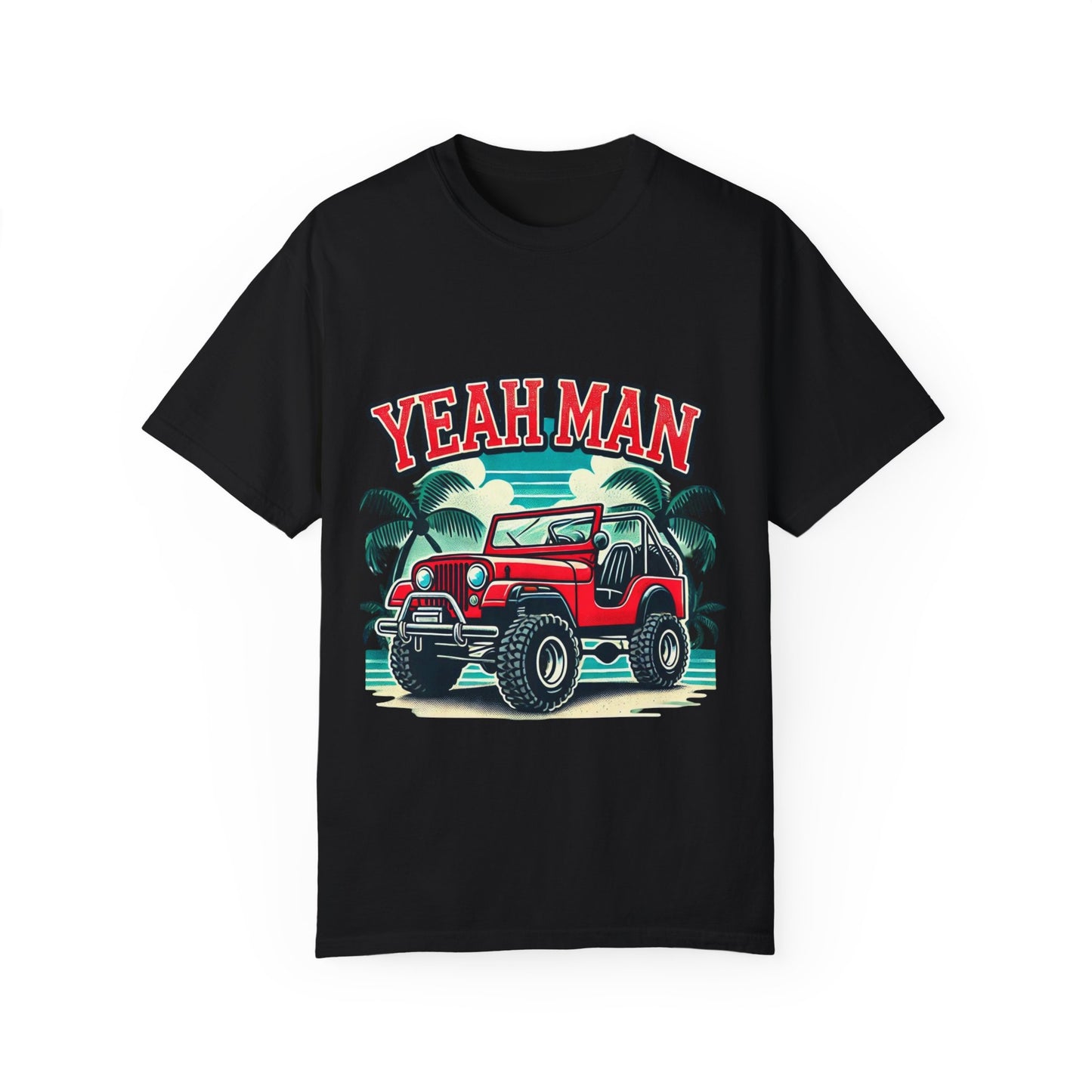 Vintage Jeep Yeah Man Unisex Garment-Dyed T-shirt
