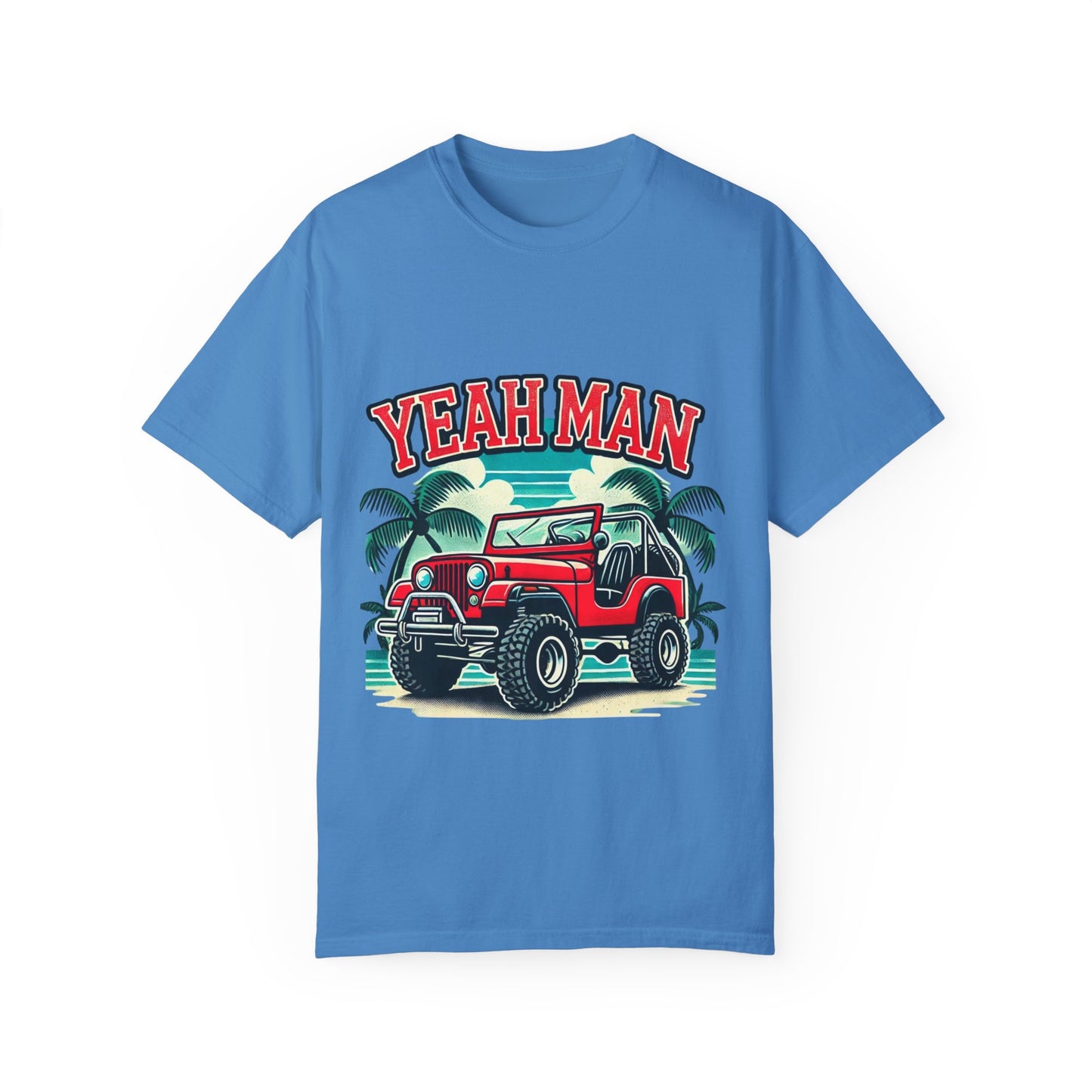 Vintage Jeep Yeah Man Unisex Garment-Dyed T-shirt