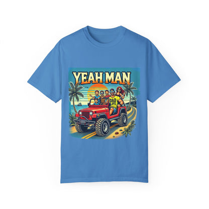 Yeah Man Unisex Garment-Dyed T-Shirt - Retro Beach Adventure Tee