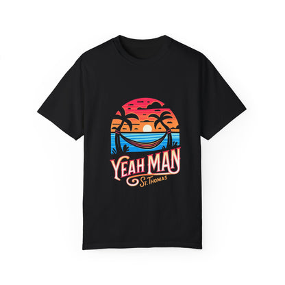 Yeah Man St. Thomas Unisex Garment-Dyed T-Shirt – Tropical Vibe Summer Tee