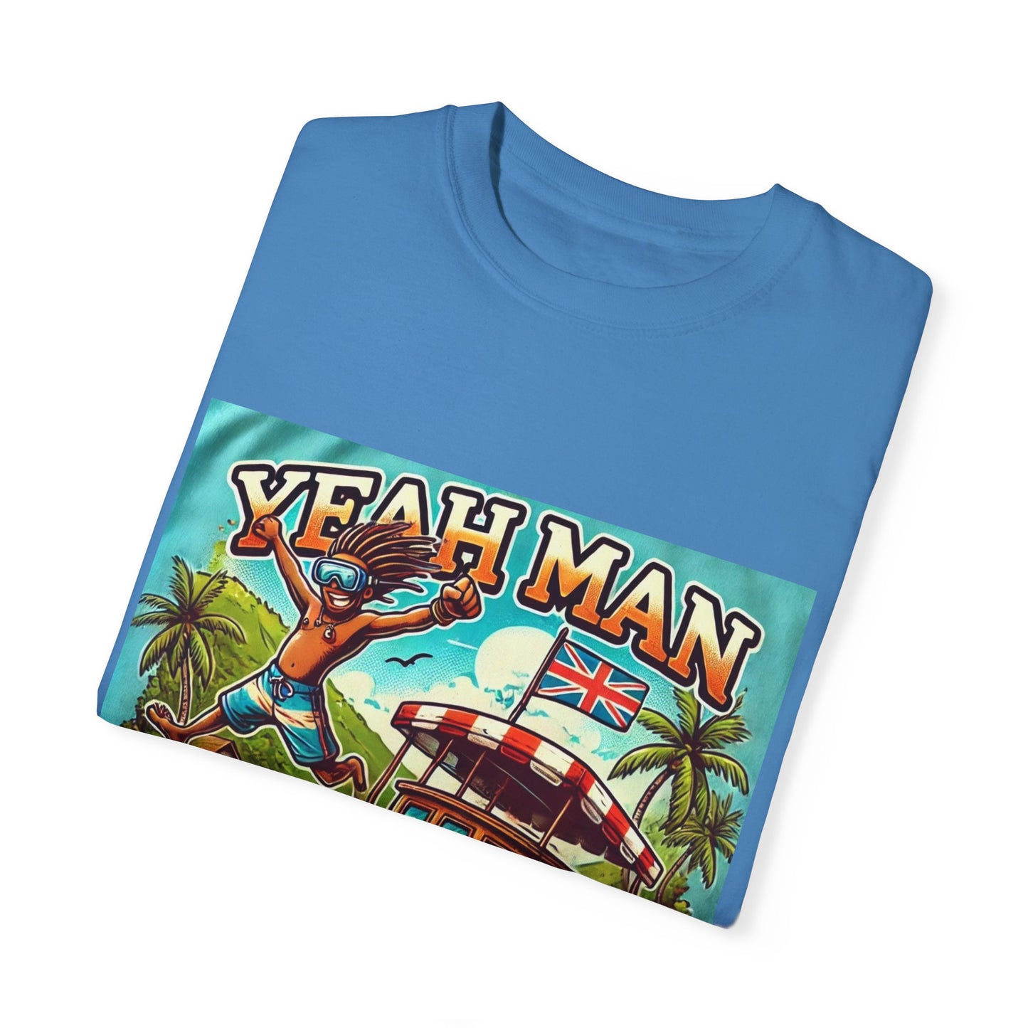 Tropical Vibes Unisex Garment-Dyed T-Shirt - 'Yeah Man' British Virgin Islands