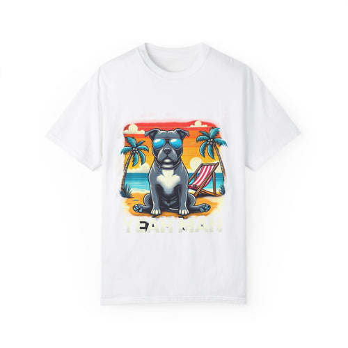 Garment-Dyed Chill Vibes T-Shirt - 'Yeah Man' Dog Design