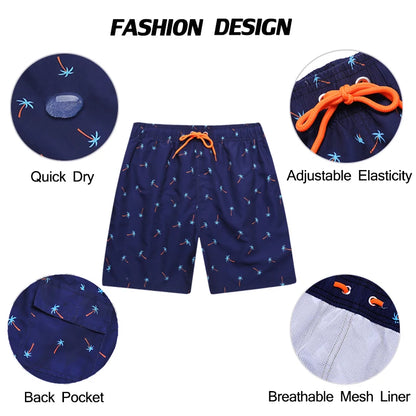 Escatch Brand Summer Mens Shorts Fashion Polyester Quick Dry Board Shorts Male Sport Gym Swimsuit Surf Swim Trunks For Man
