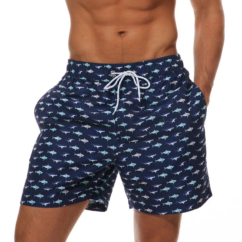 Escatch Brand Summer Mens Shorts Fashion Polyester Quick Dry Board Shorts Male Sport Gym Swimsuit Surf Swim Trunks For Man