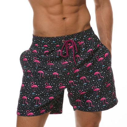 Escatch Brand Summer Mens Shorts Fashion Polyester Quick Dry Board Shorts Male Sport Gym Swimsuit Surf Swim Trunks For Man