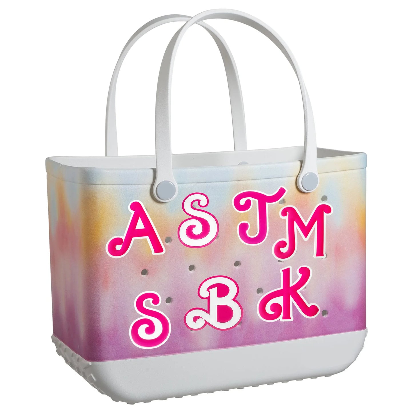 pink big size letters beach bag buckle charms decorations accessories for totes beach bag woman DIY gift travel pendant