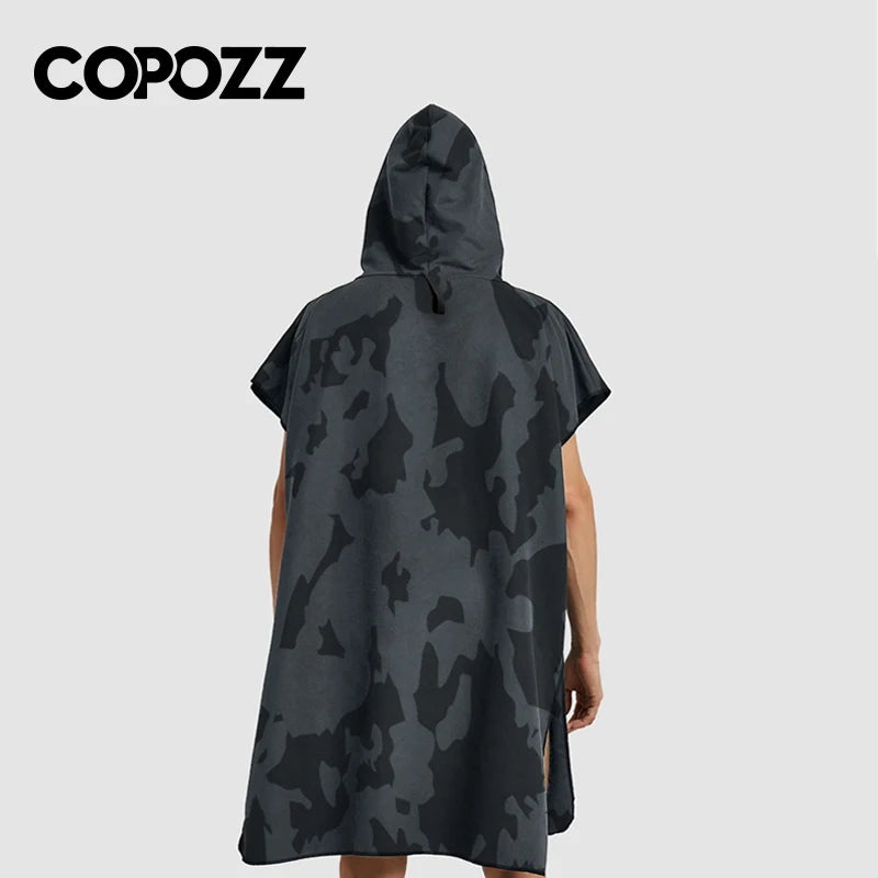 Surf Poncho Customized Towel Water Sports Hooded Robe Microfiber Beach Blanket Bath Swim Towel Wetsuit Beach Poncho for Adults