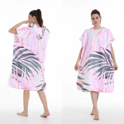 Unisex Surf Poncho Microfiber Towels Quick Dry Swim Bathrobe Poncho Hooded Beach Towel Adults Swimming Towel for Surfing Diving