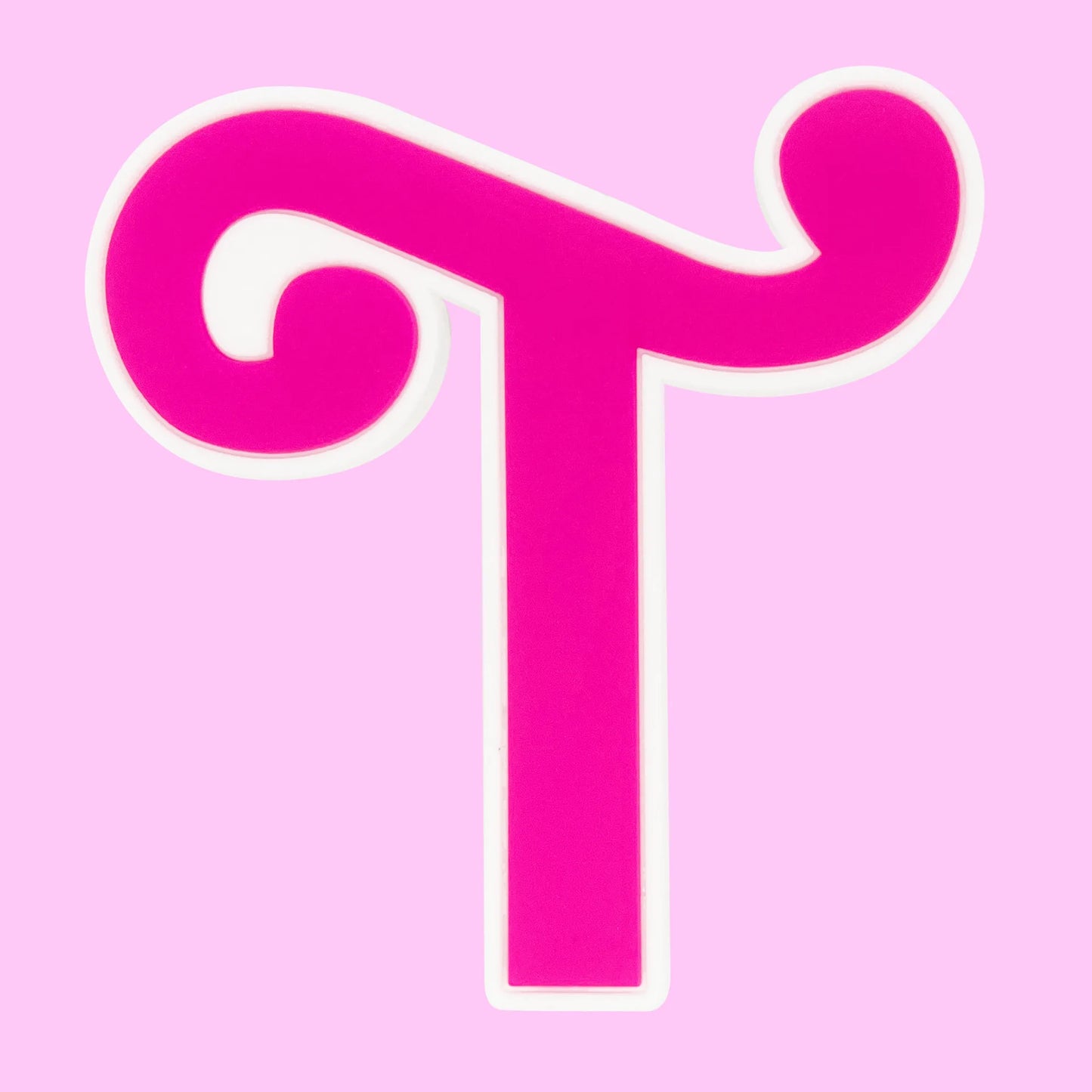 pink big size letters beach bag buckle charms decorations accessories for totes beach bag woman DIY gift travel pendant