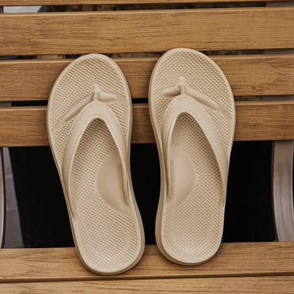 Men's flip-flops Non-slip deodorant summer men's slippers Comfortable flat sandals Casual women's beach shoes Couple Slippers