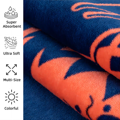 Custom Logo Quick Drying Super Absorbent Microfiber RPET Recyclable Non-Slip Sand Free Digitally Printed Beach Towel