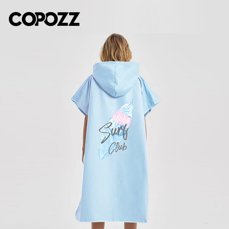Surf Poncho Customized Towel Water Sports Hooded Robe Microfiber Beach Blanket Bath Swim Towel Wetsuit Beach Poncho for Adults