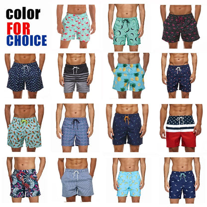 Escatch Brand Summer Mens Shorts Fashion Polyester Quick Dry Board Shorts Male Sport Gym Swimsuit Surf Swim Trunks For Man