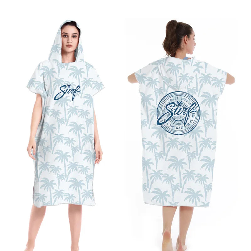 Unisex Surf Poncho Microfiber Towels Quick Dry Swim Bathrobe Poncho Hooded Beach Towel Adults Swimming Towel for Surfing Diving