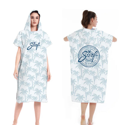Unisex Surf Poncho Microfiber Towels Quick Dry Swim Bathrobe Poncho Hooded Beach Towel Adults Swimming Towel for Surfing Diving