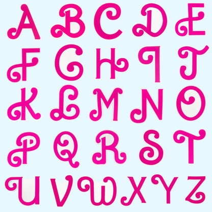pink big size letters beach bag buckle charms decorations accessories for totes beach bag woman DIY gift travel pendant