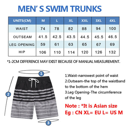 Escatch Brand Summer Mens Shorts Fashion Polyester Quick Dry Board Shorts Male Sport Gym Swimsuit Surf Swim Trunks For Man