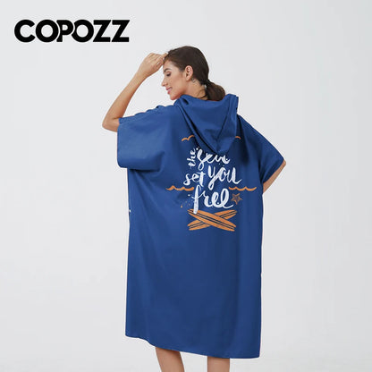 Surf Poncho Customized Towel Water Sports Hooded Robe Microfiber Beach Blanket Bath Swim Towel Wetsuit Beach Poncho for Adults